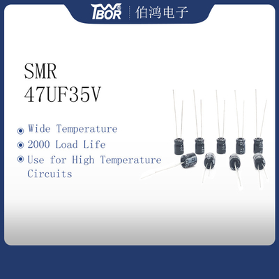Zwarte Miniatuuraluminium Elektrolytische Condensatoren 47UF 35V TW BOR