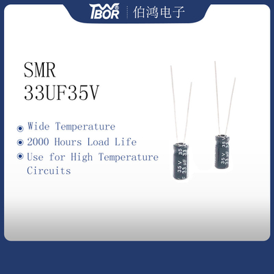 33UF35V miniatuurcondensator 5x11mm Radiaal Loodtype 2000 Uren