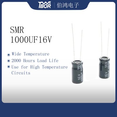 Kringen Miniatuurcondensator op hoge temperatuur 1000UF16V 10X16mm