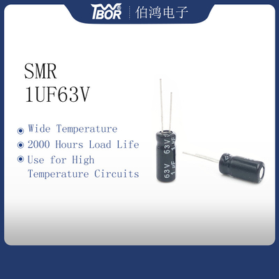 5x11mm 1UF 63V Radiale Elektrolytische Condensatorkringen Op hoge temperatuur