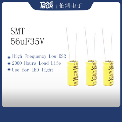 Elektrolytische Hoge Frequentiecondensator Lage ESR 6.3x11mm 56uF 35V
