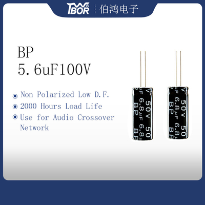 10x16mm 5.6uF100V polariseerde de Audioversterkercondensator niet Lage D.F.