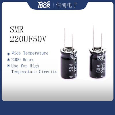 TW BOR 10x17mm de Elektrolytische Condensator van 220uf 50v voor Medische uitrusting