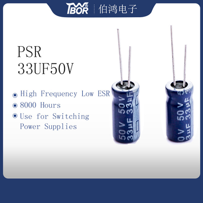Miniatuuresr van de de Condensator Hoge Frequentie van 33uf50v 6.3x11 Lage Aluminiumcondensator