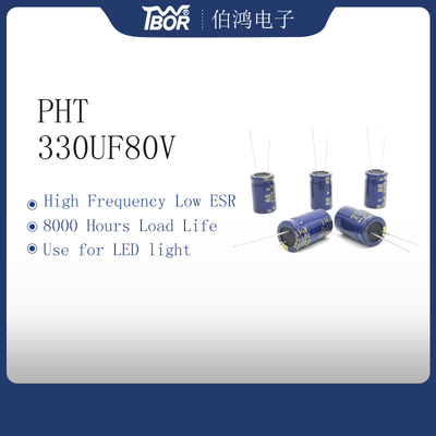 Aluminium 13x20MM 330UF80V-LEIDENE Lichte Condensator ISO9001 RoHS
