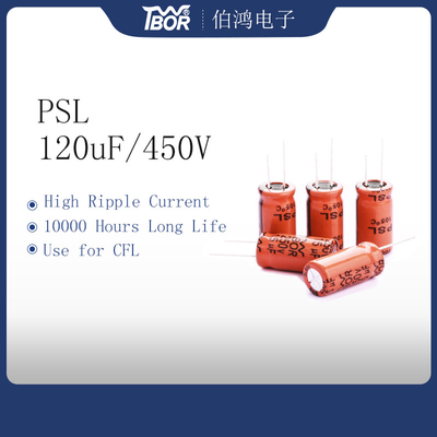 Sinaasappel 22X45MM CFL-Aluminium Elektrolytische Condensator 120uF450V